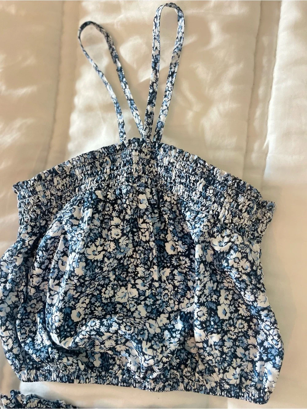 GapBlue Kids: Floral Smocked Two-Piece Crop Top & Skirt Set